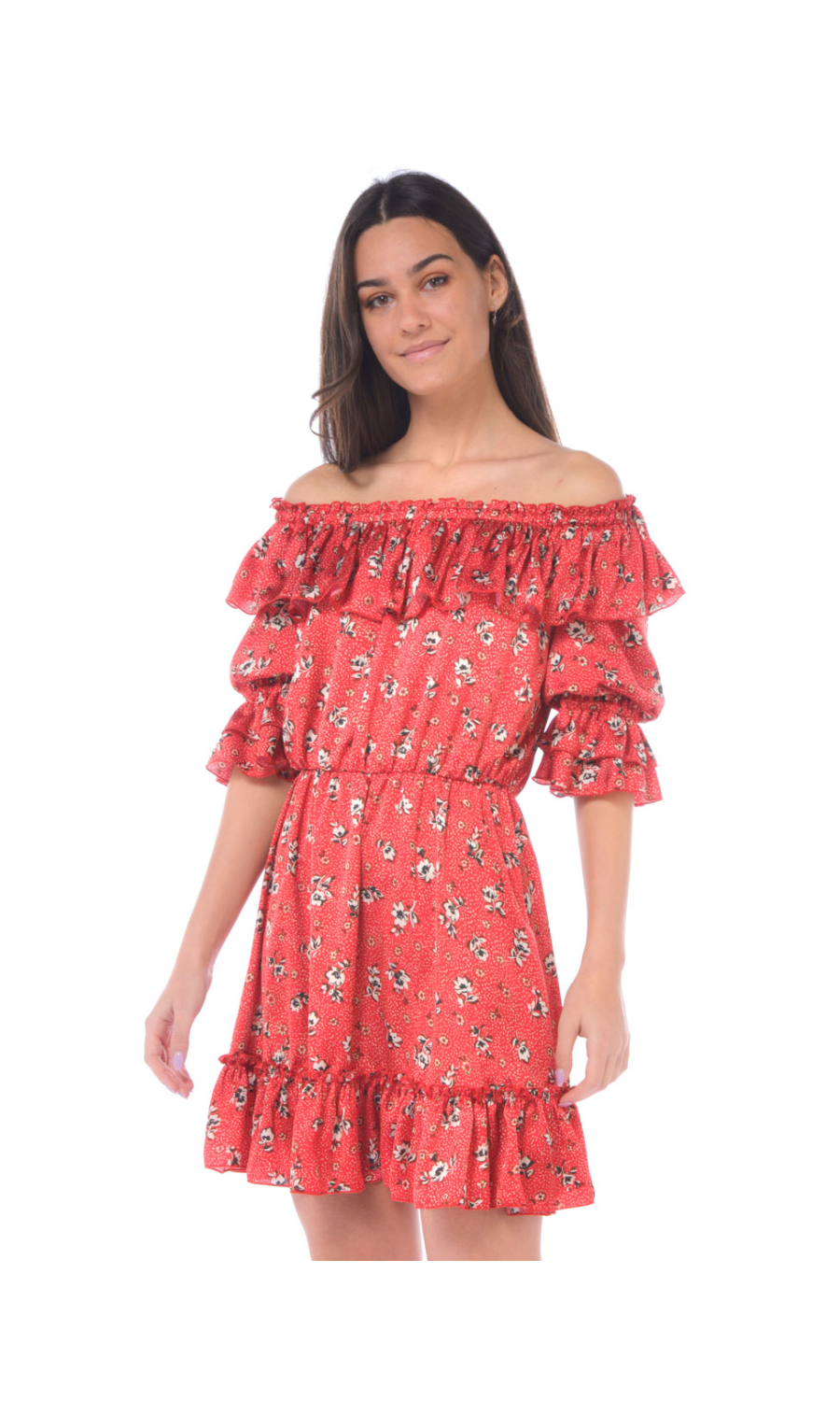 abito Corto da donna Aniye By fantasia floreale con balze