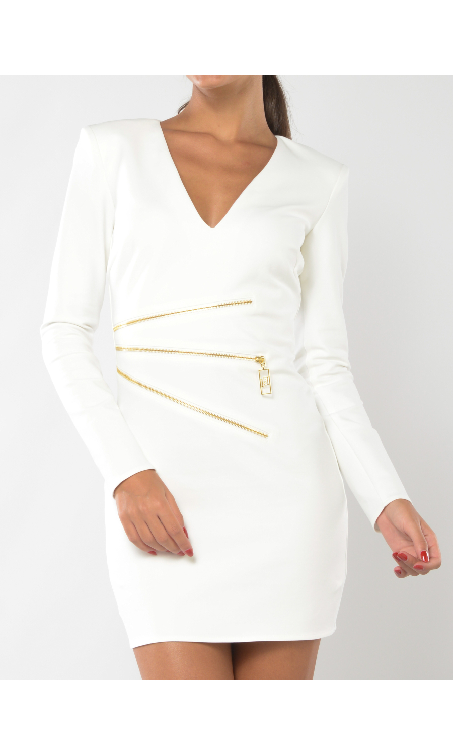 abito corto da donna Elisabetta Franchi in crepe con zip