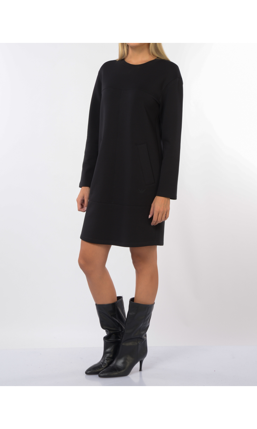 abito corto da donna Emporio Armani in felpa con tasche