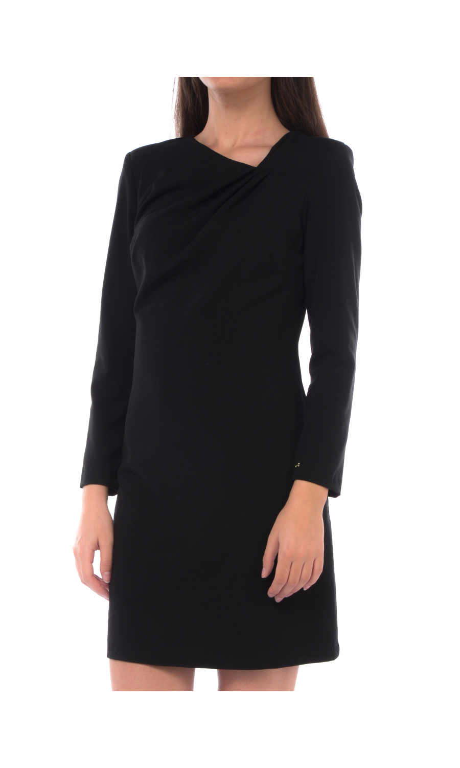 abito corto da donna Kaos in tessuto tecnico con drappeggio