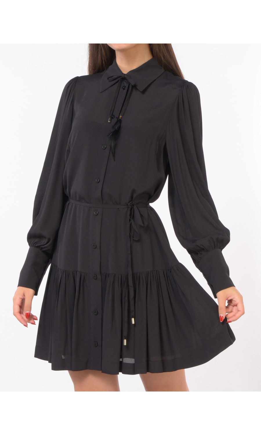 abito corto da donna Liu Jo con balza e cinturini