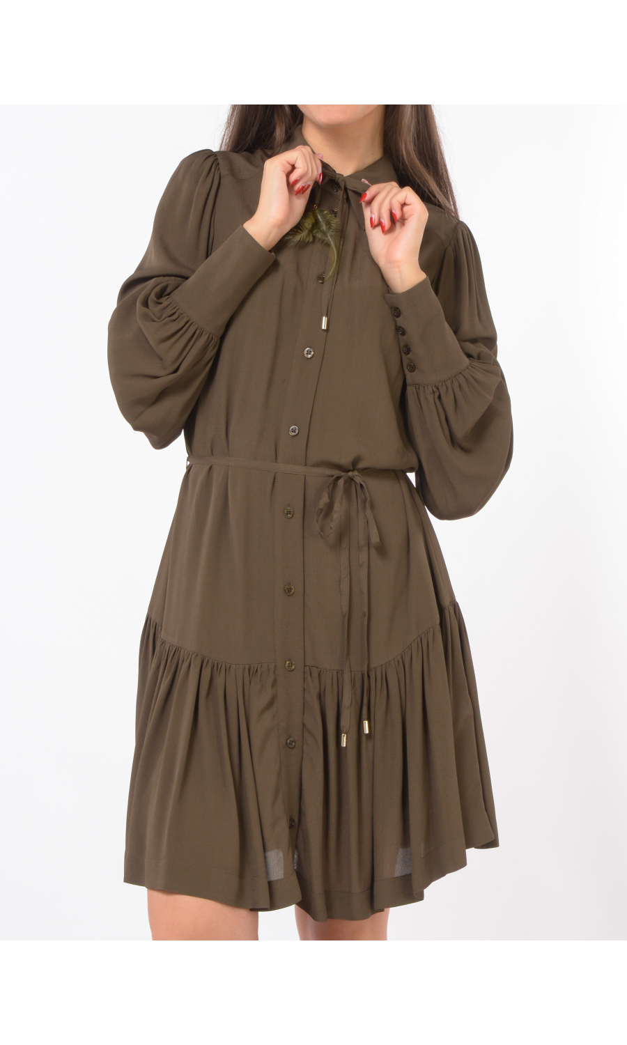 abito corto da donna Liu Jo con balza e cinturini