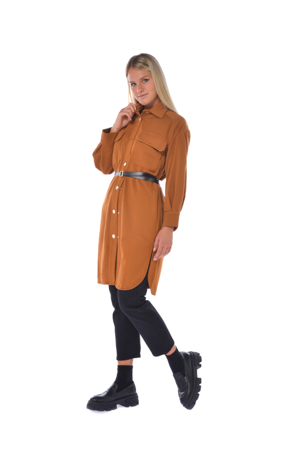 abito corto da donna Sun68 in felpa chemisier