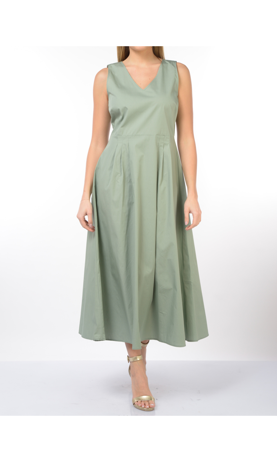 abito lungo da donna Emme By Marella senza maniche con pinces