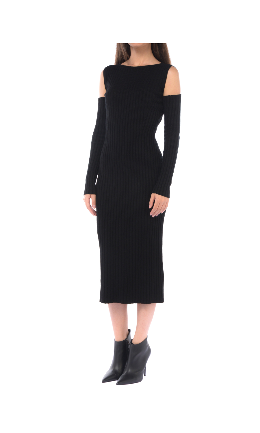 abito lungo da donna Kaos in maglia con cut out