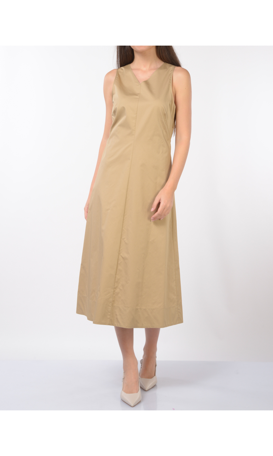 abito lungo da donna Kaos senza maniche in cotone