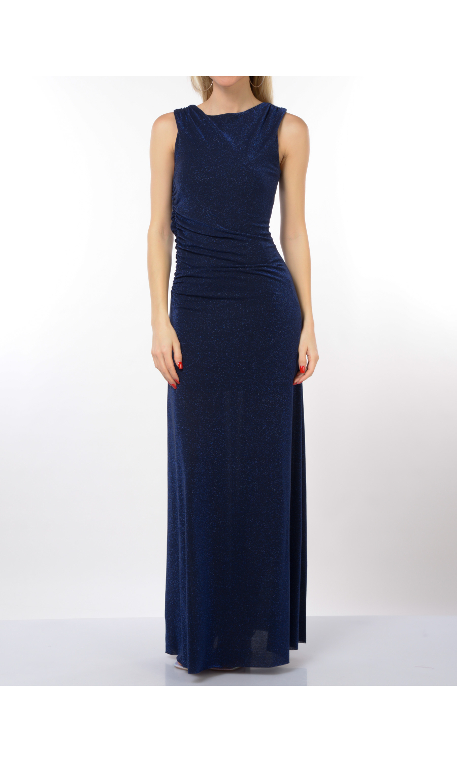 abito lungo da donna Kaos senza maniche in lurex