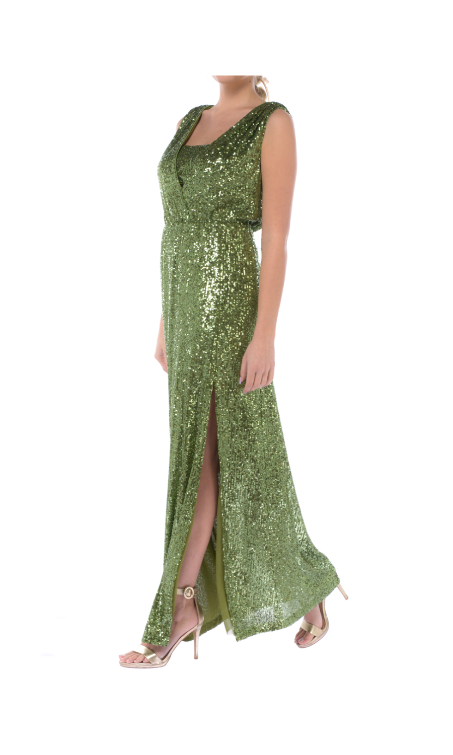 abito lungo da donna Nenette full paillettes con top