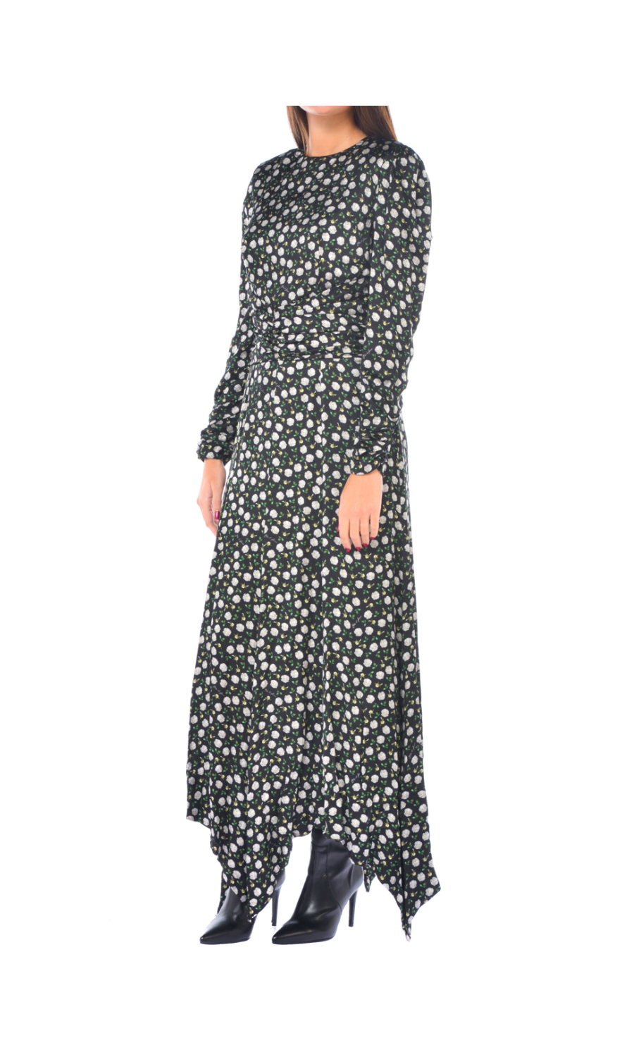 abito lungo da donna Odi Et Amo a fiori con fusciacca