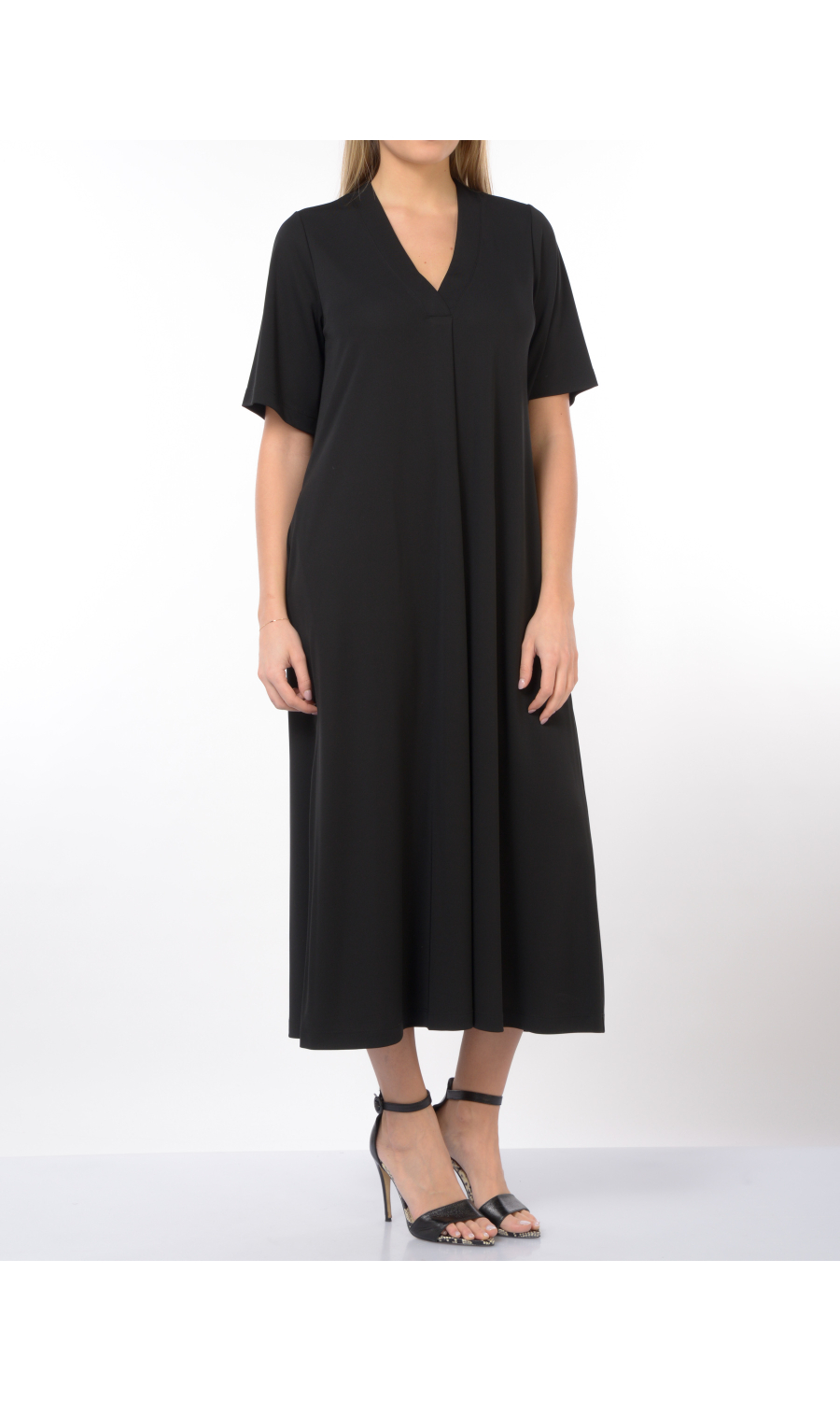 abito lungo da donna Seventy in tessuto tecnico a manica corta