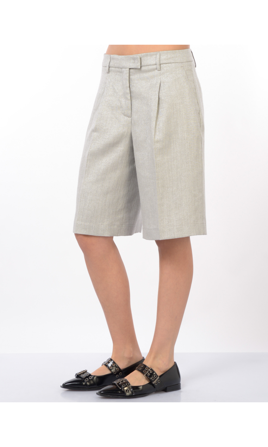 bermuda da donna Seventy chino con fili lurex