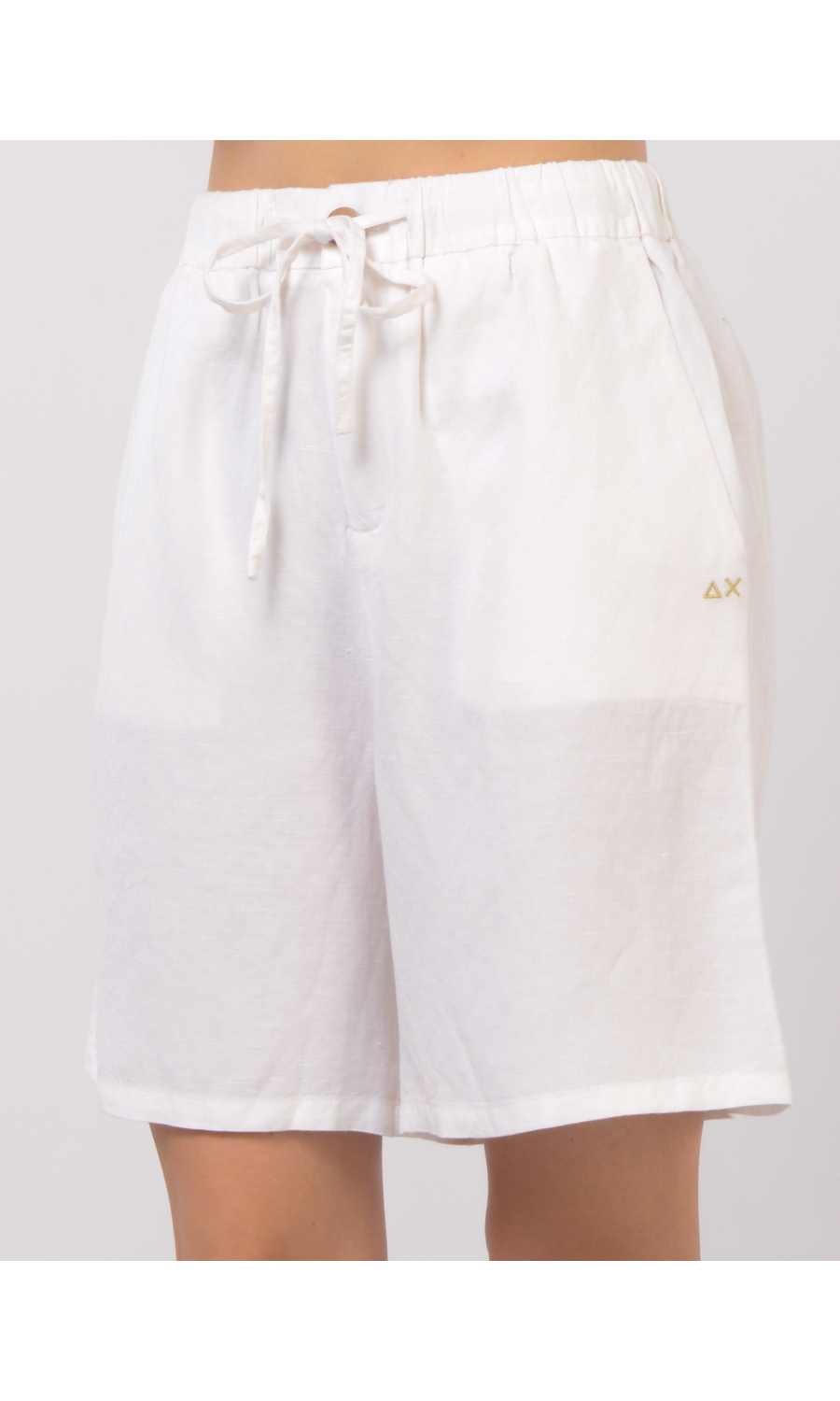 bermuda da donna Sun68 in misto lino con elastico