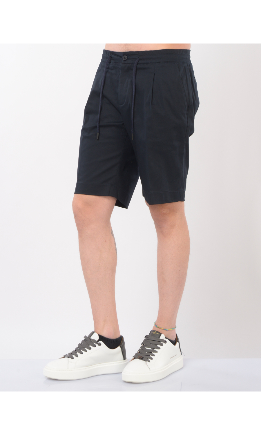 bermuda da uomo Hosio chino con elastico e coulisse