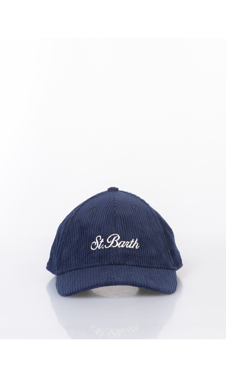 berretto da uomo Mc2 Saint Barth in velluto rigato con visiera