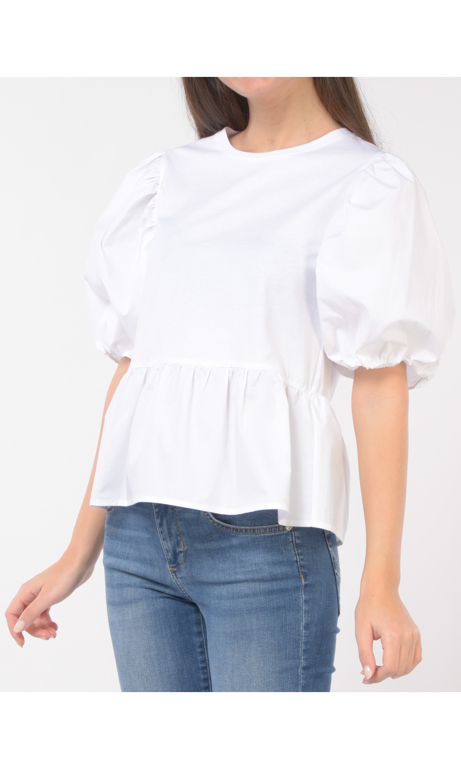 blusa da donna Liu Jo bitessuto con maniche a palloncino