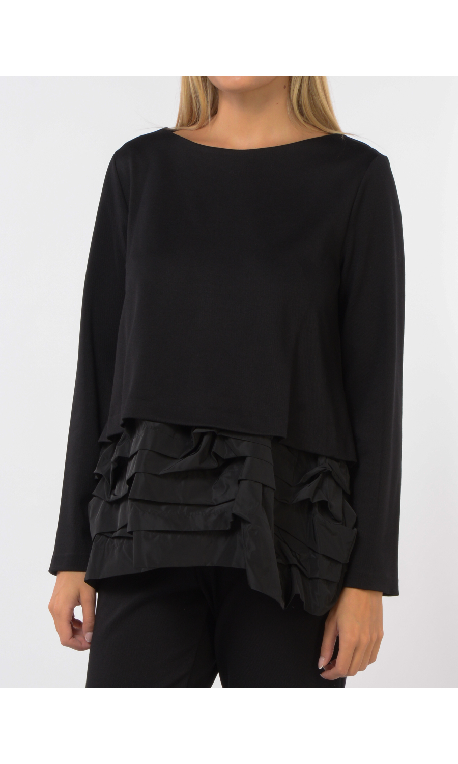 blusa da donna Meimeij con top a pieghe