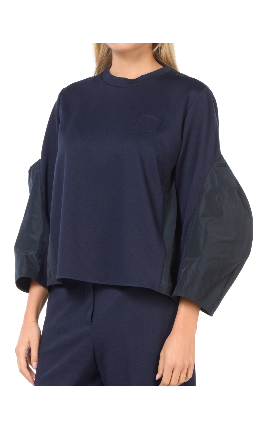 blusa da donna Meimeij bitessuto a girocollo