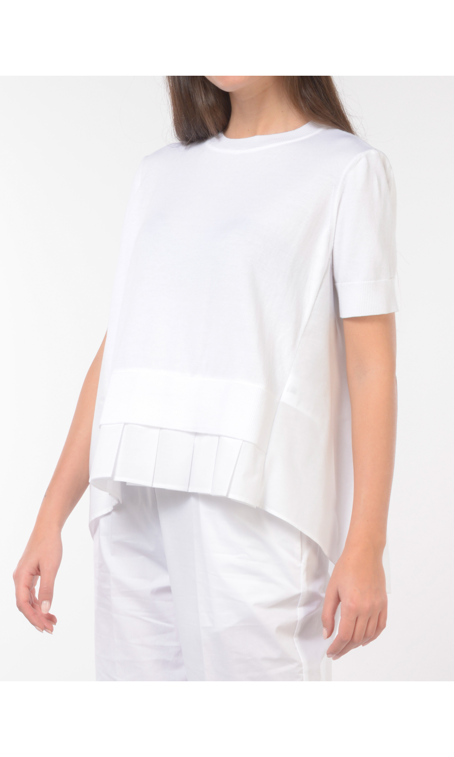 blusa da donna Meimeij bitessuto a pieghe