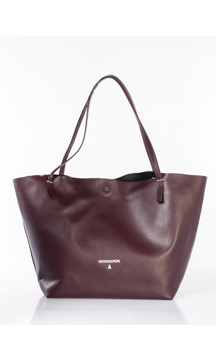 borsa a mano da donna Patrizia Pepe shopper Never Complete in vera pelle