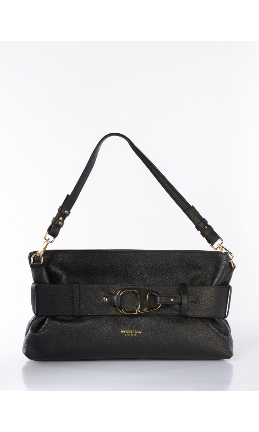 borsa a tracolla da donna My Best Bag in vera pelle con cintura