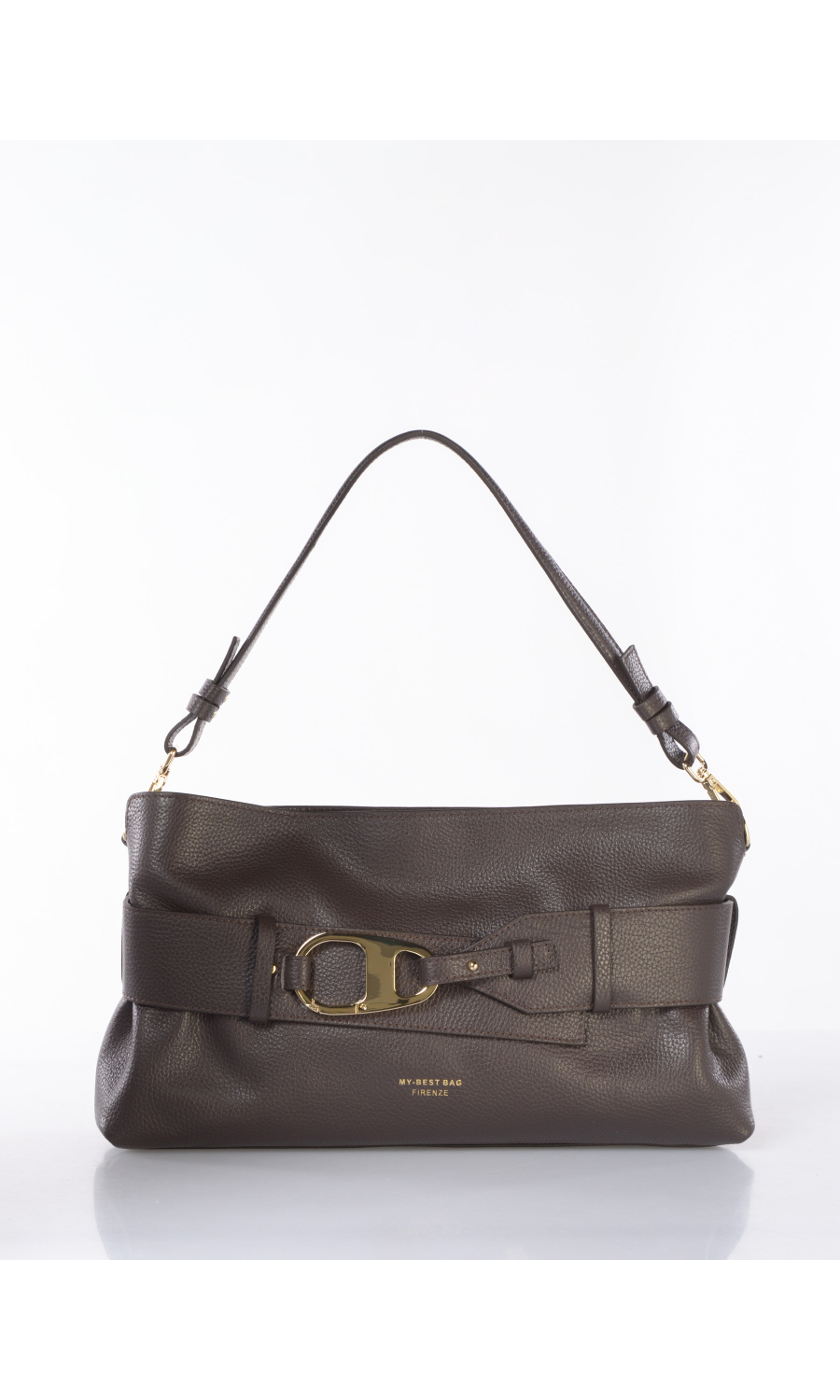 borsa a tracolla da donna My Best Bag in vera pelle con cintura