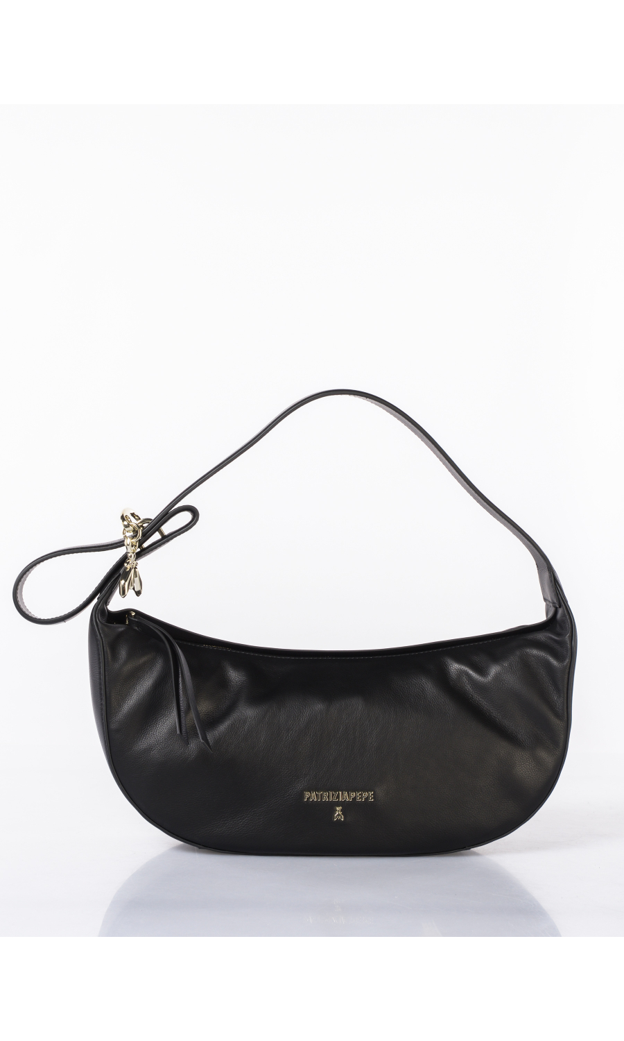 borsa a tracolla da donna Patrizia Pepe New Moon media in vera pelle