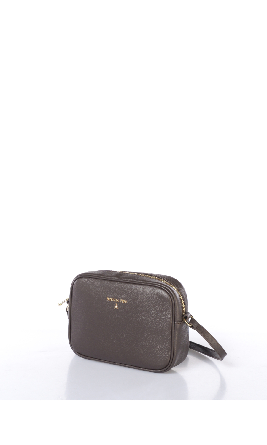 borsa a tracolla da donna Patrizia Pepe in vera pelle con logo