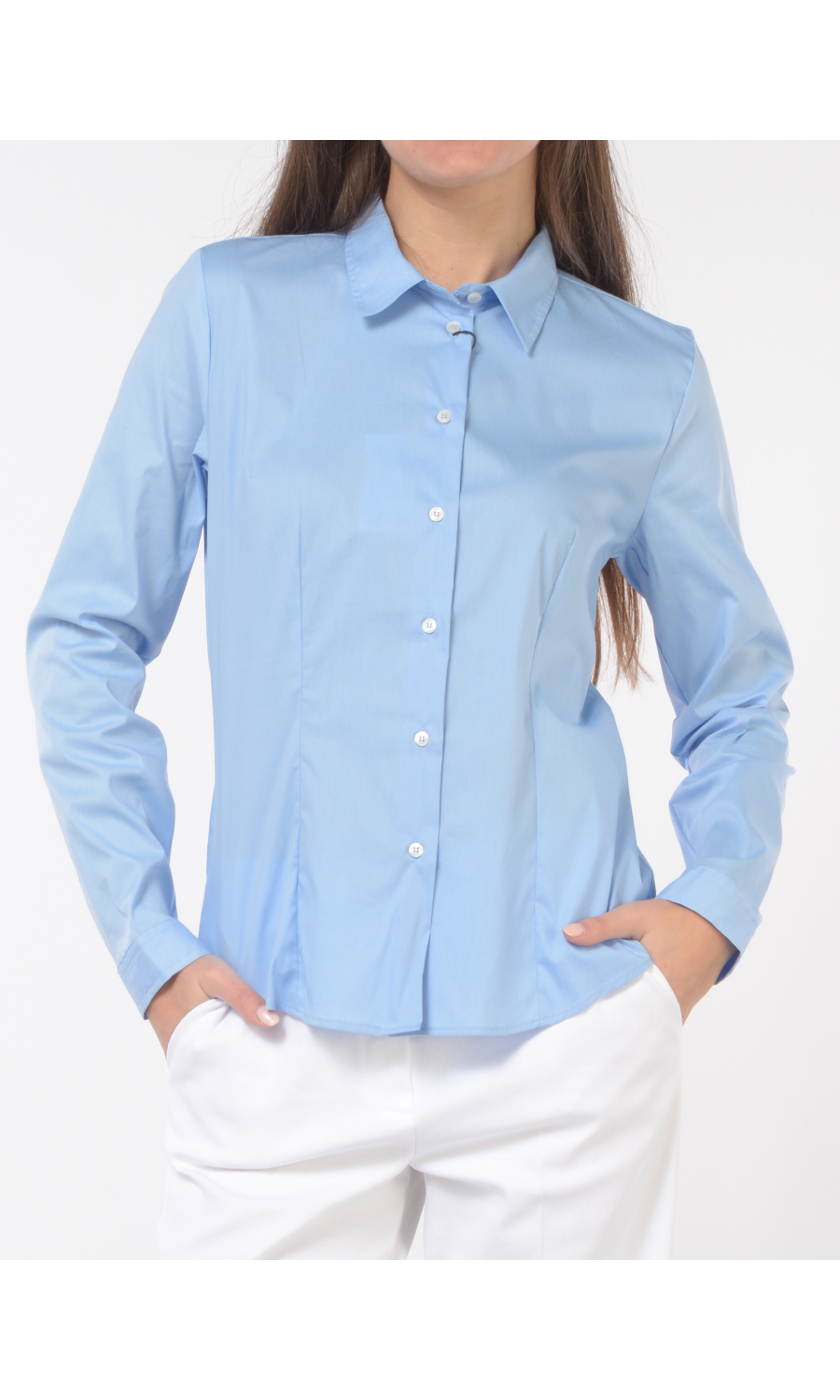 camicia da donna Emme By Marella in cotone stretch Slim Fit
