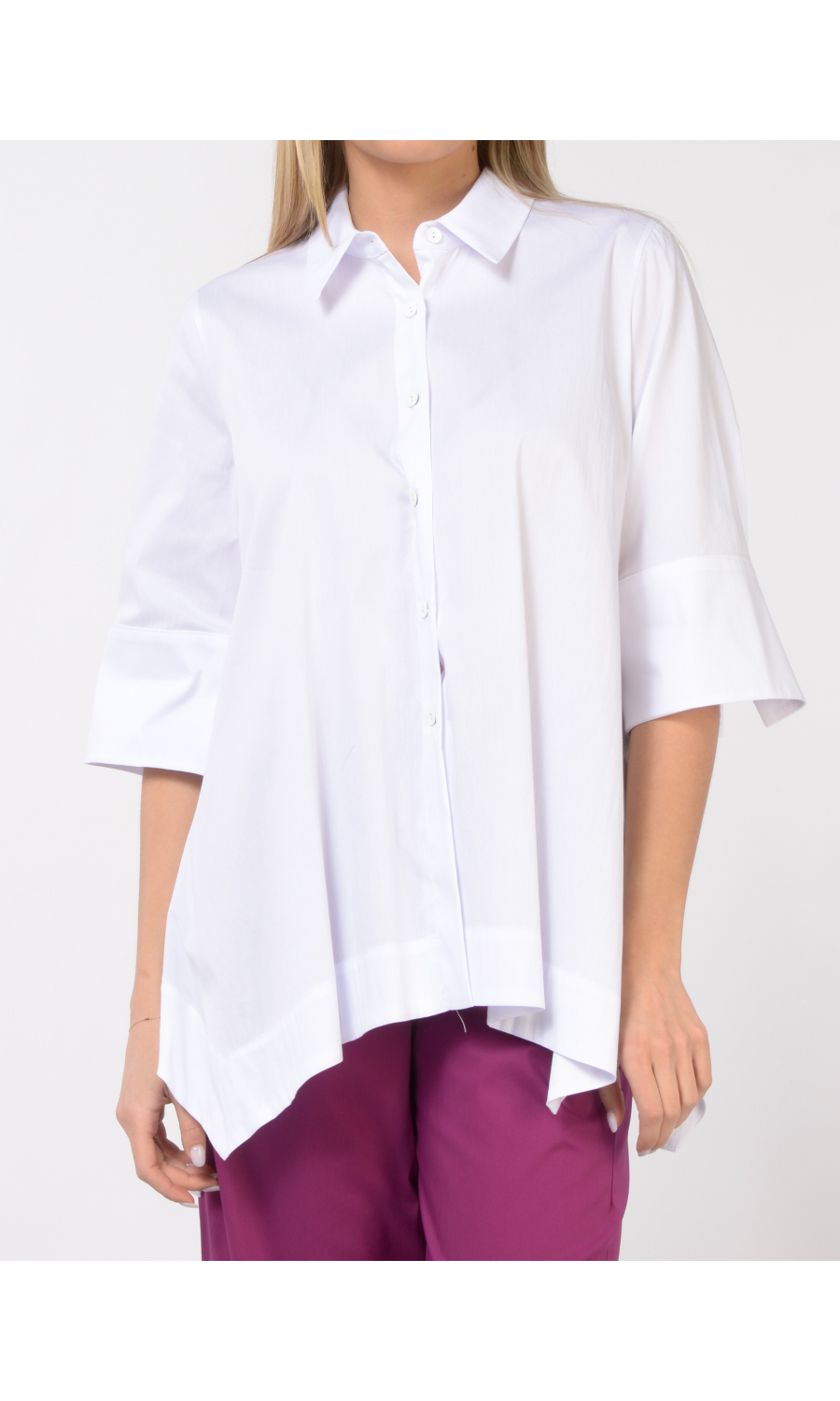 camicia da donna Jurere con linea ad A e manica a tre quarti