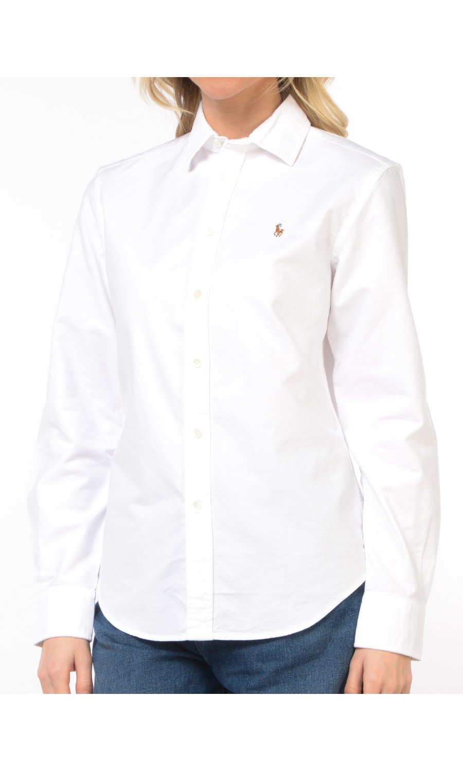 camicia da donna Ralph Lauren in cotone con logo