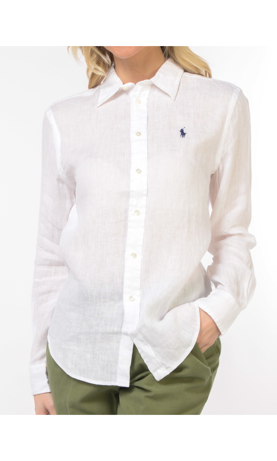 camicia da donna Ralph Lauren in lino con Classic Fit