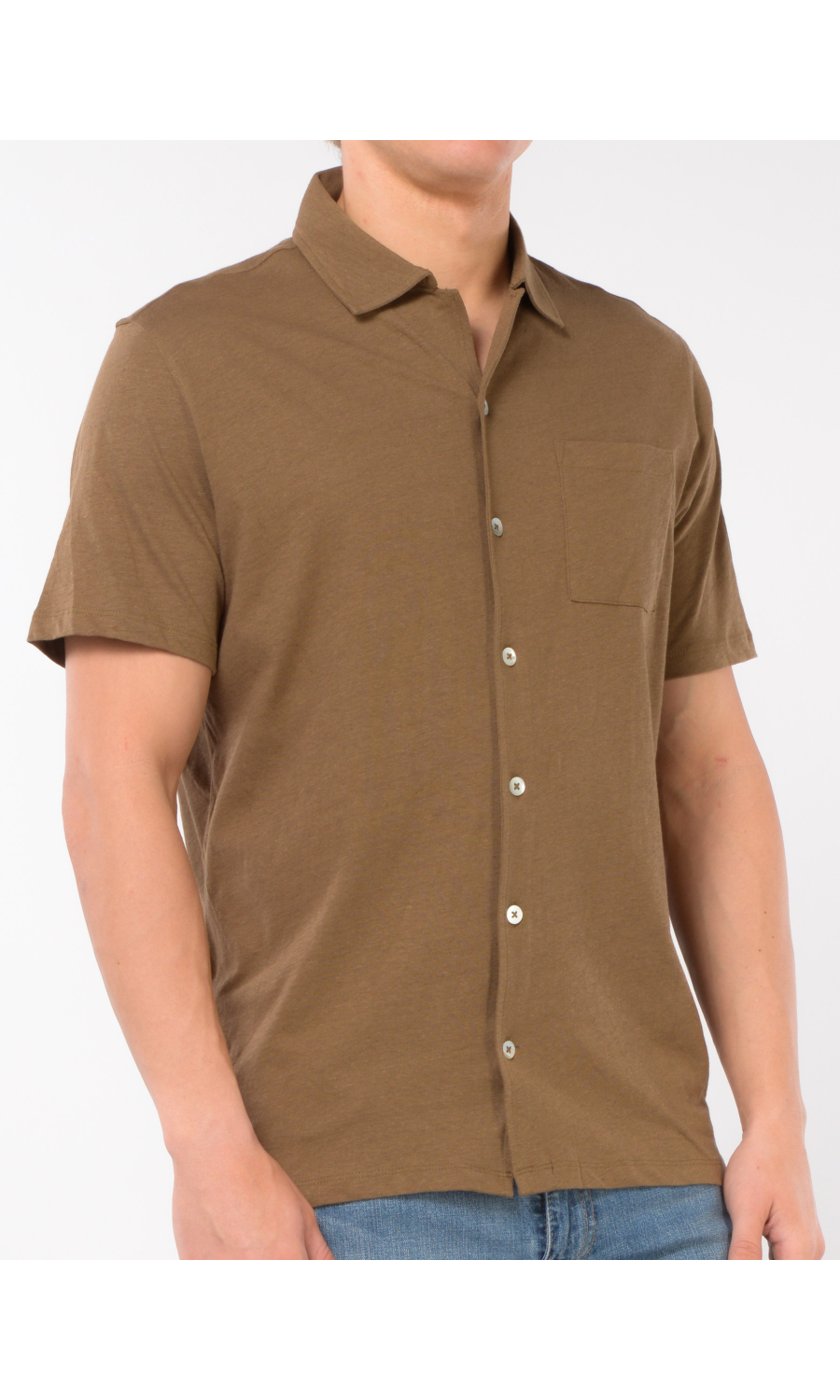 camicia da uomo Qb24 manica corta in maglia