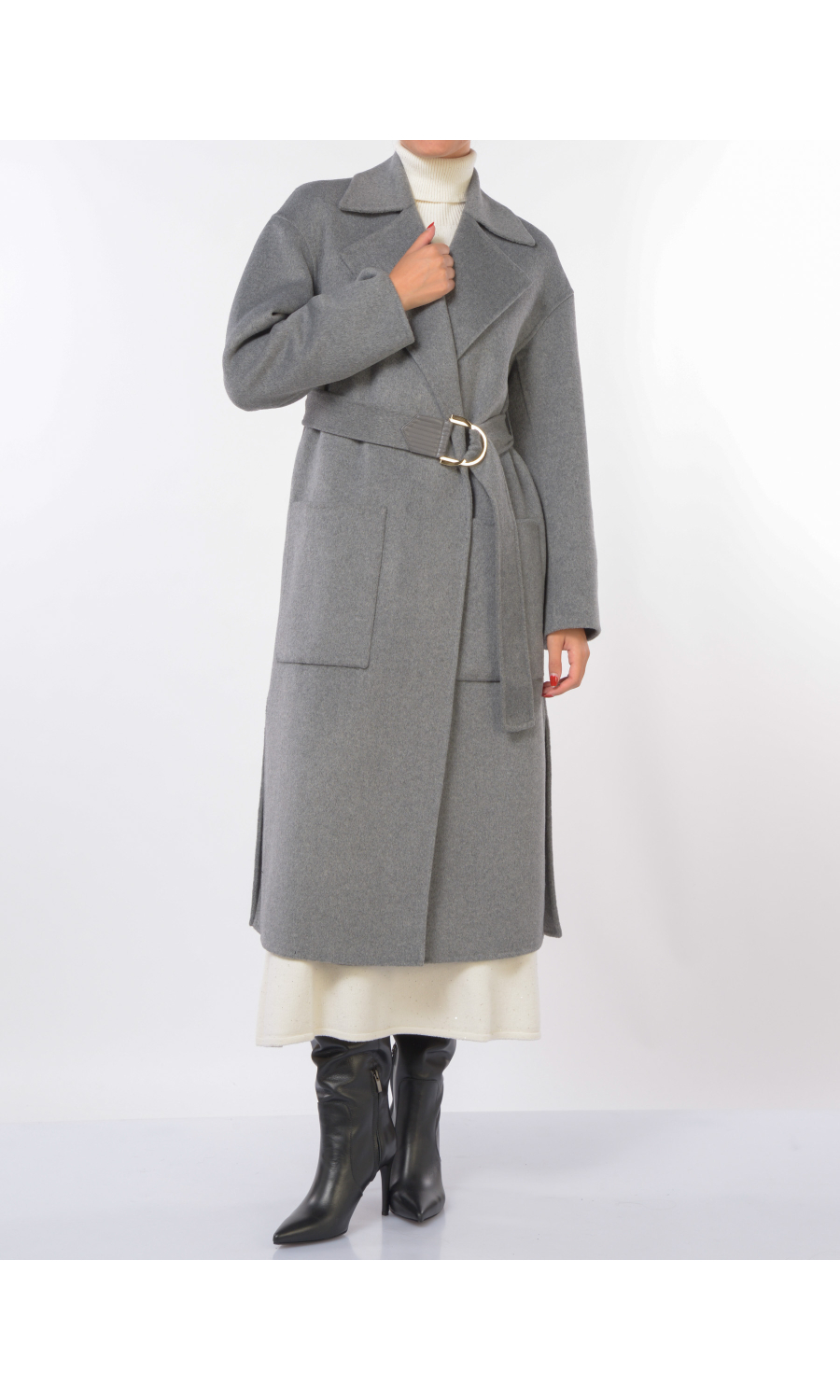 cappotto da donna Liu Jo in misto lana con cintura
