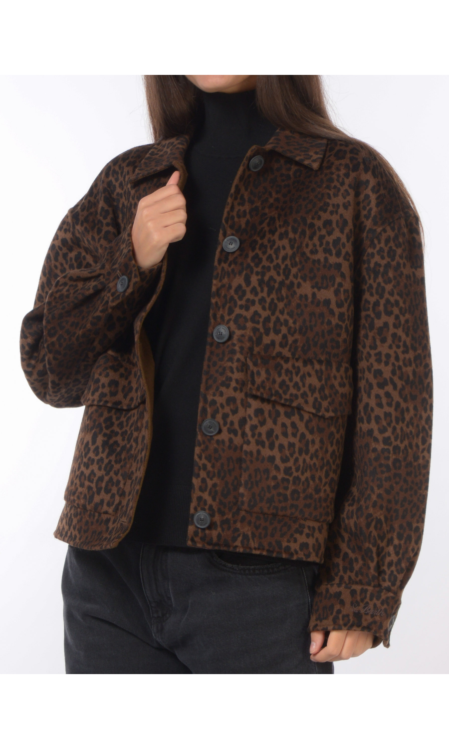cappotto da donna Mc2 Saint Barth a camicia animalier