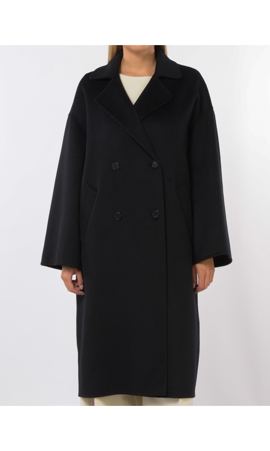 cappotto da donna Meimeij in lana a doppiopetto