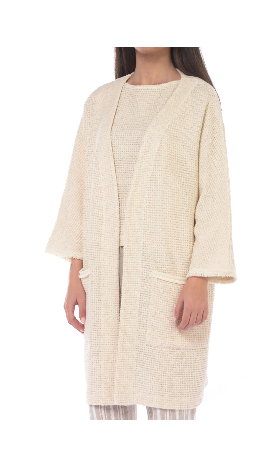 cardigan da donna Gwhite lavorato con tasche