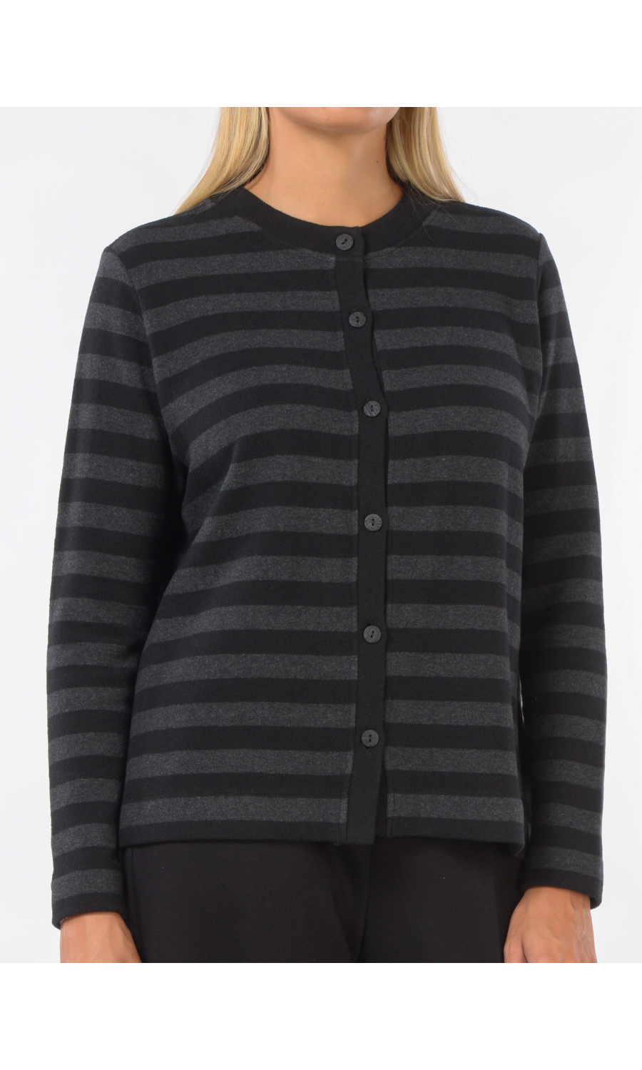 cardigan da donna Jurere a righe con bottoni