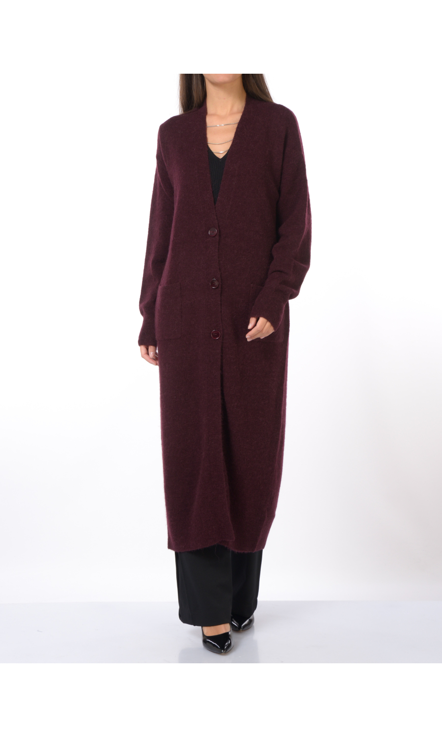 cardigan da donna Patrizia Pepe lungo in misto lana