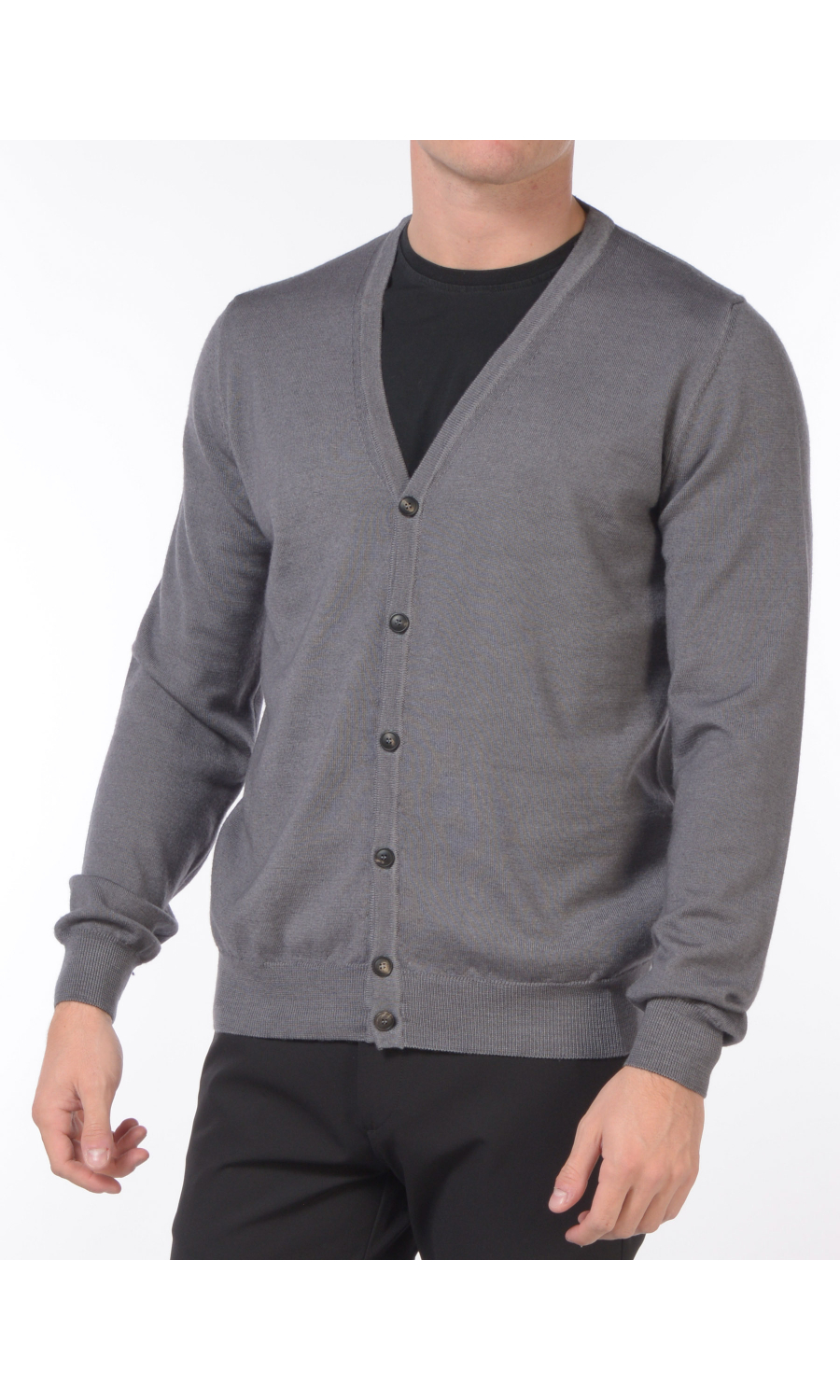 cardigan da uomo Jeordies tinta unita con bottoni