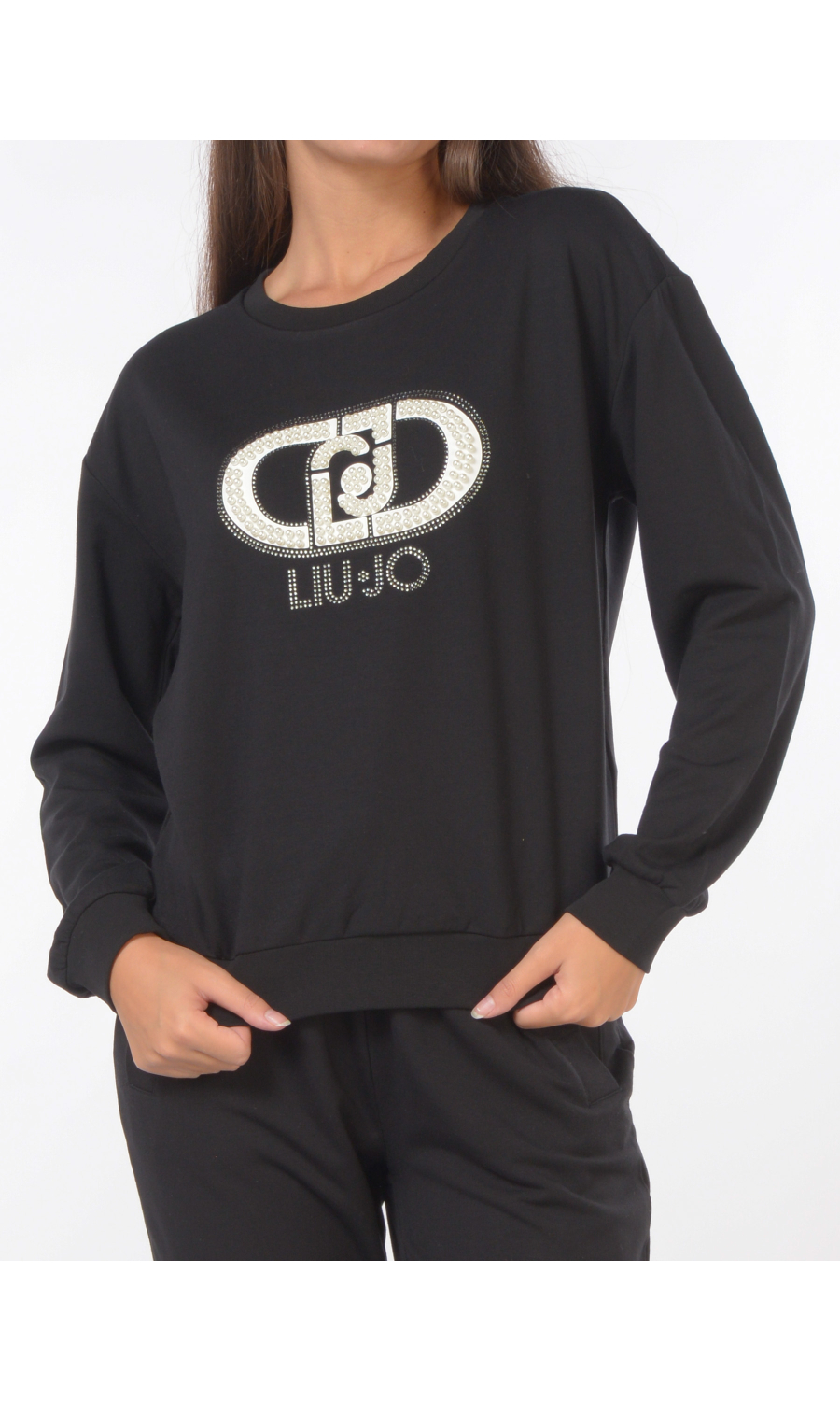 felpa da donna Liu Jo girocollo maxi logo