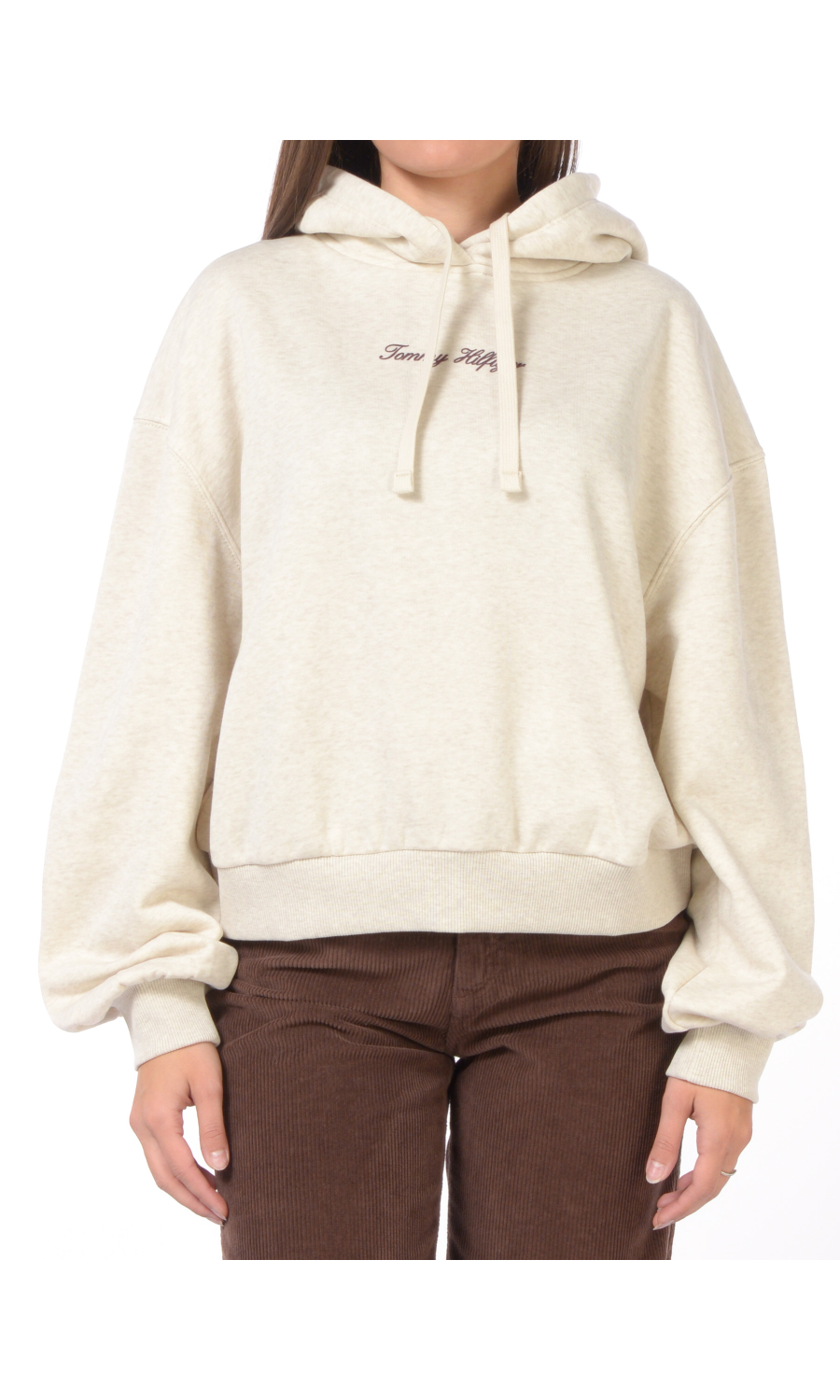 felpa da donna Tommy Hilfiger con cappuccio e logo