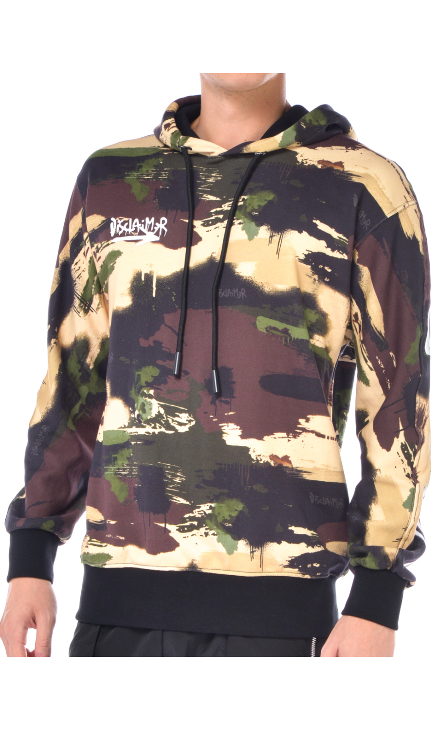 felpa da uomo Disclaimer camouflage con loghi