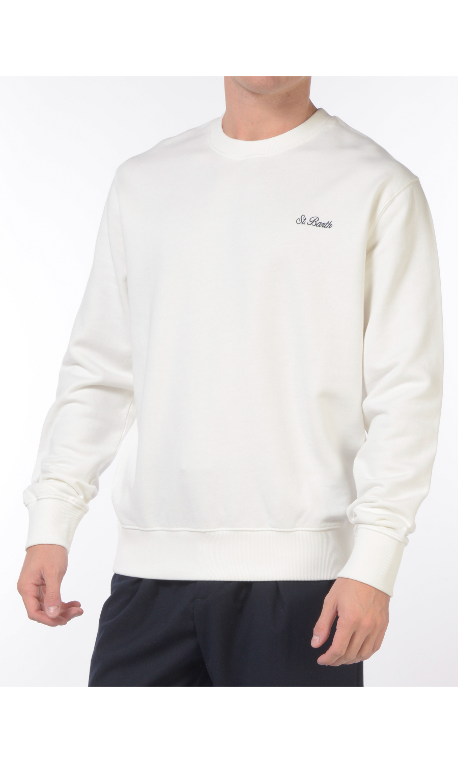 felpa da uomo Mc2 Saint Barth girocollo con logo