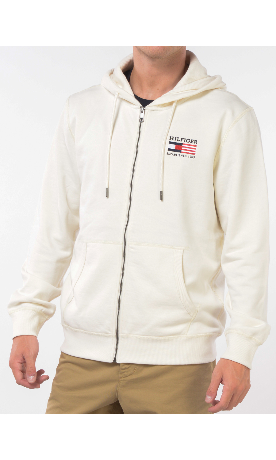 felpa da uomo Tommy Hilfiger con zip e cappuccio