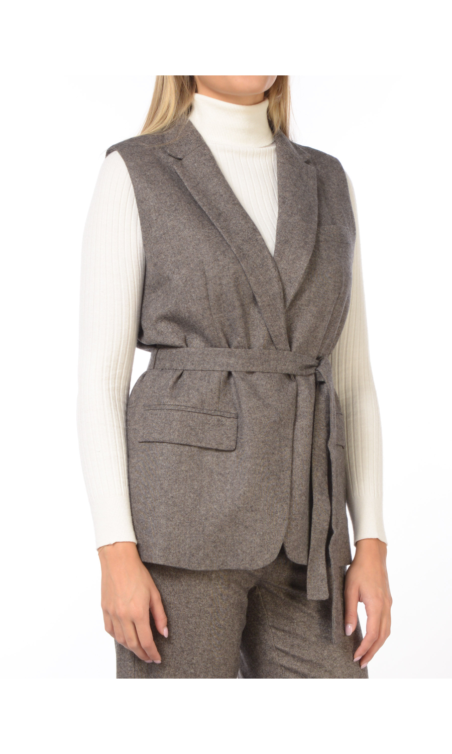 giacca da donna Emme By Marella senza maniche con cintura