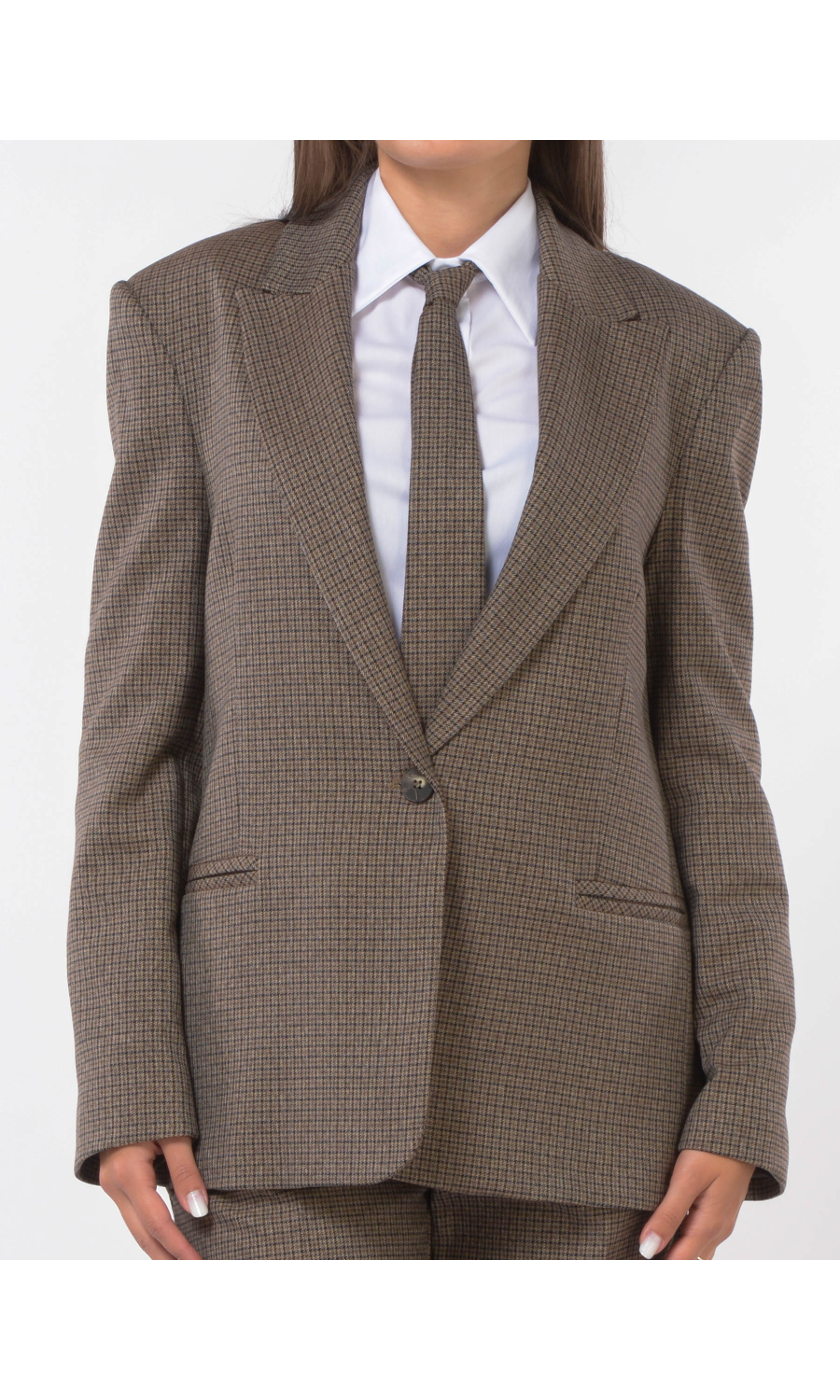 giacca da donna Kaos a monopetto in pied de poul