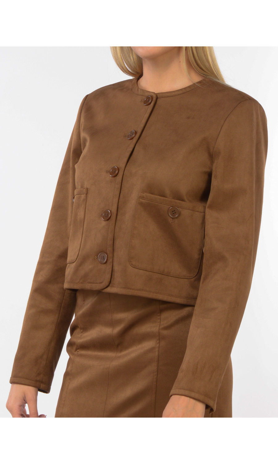 giacca da donna Liu Jo effetto camoscio con tasche