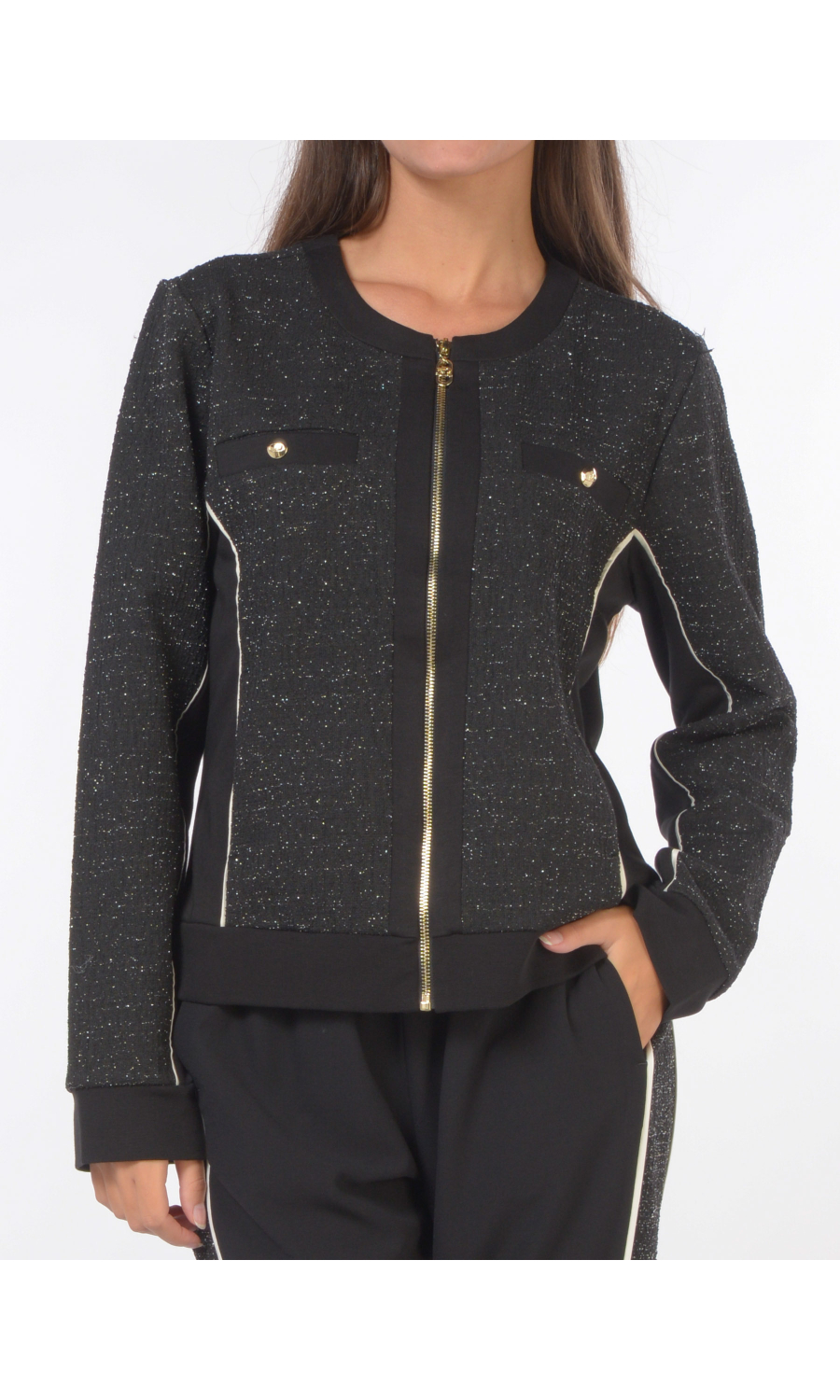 giacca da donna Liu Jo con zip e lurex