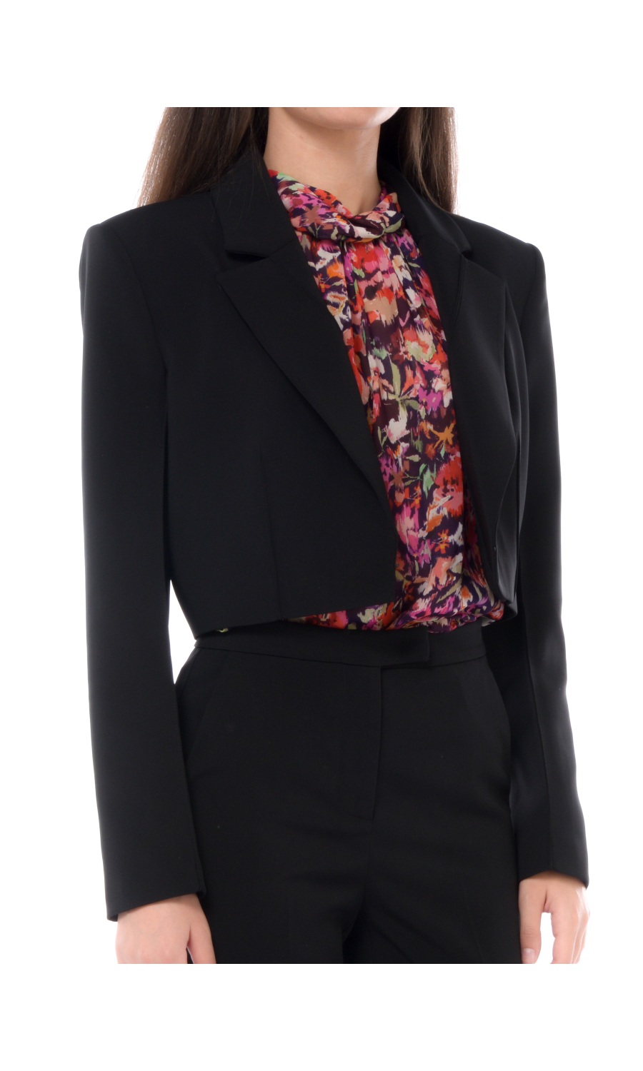 giacca da donna Patrizia Pepe cropped in crepe
