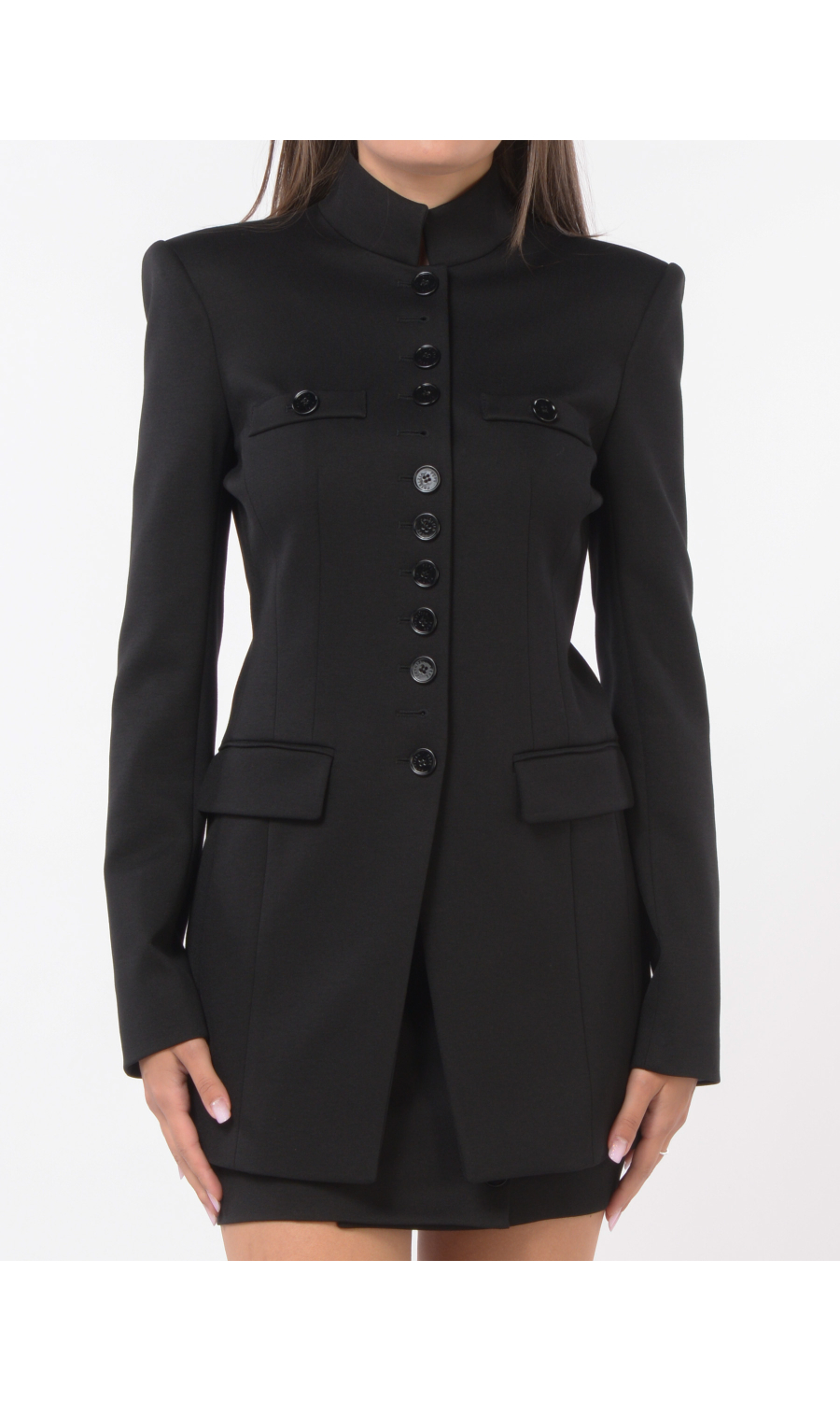 giacca da donna Patrizia Pepe Radical Rose con scollo alla coreana